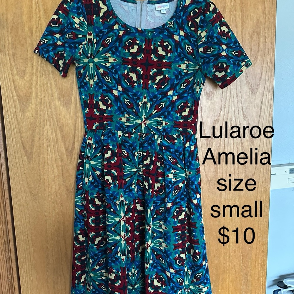Lularoe Amelia Multicolor Dress - Size Small